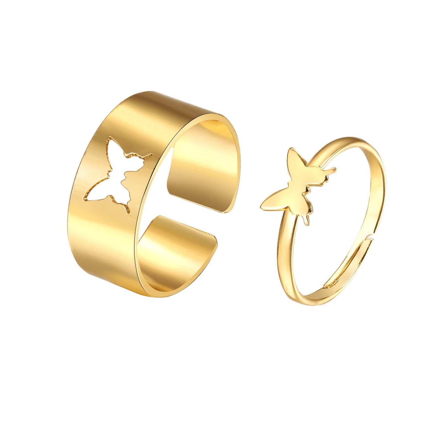 Cold Style Simple Suit Combination Female Opening Adjustable Index Finger Ring