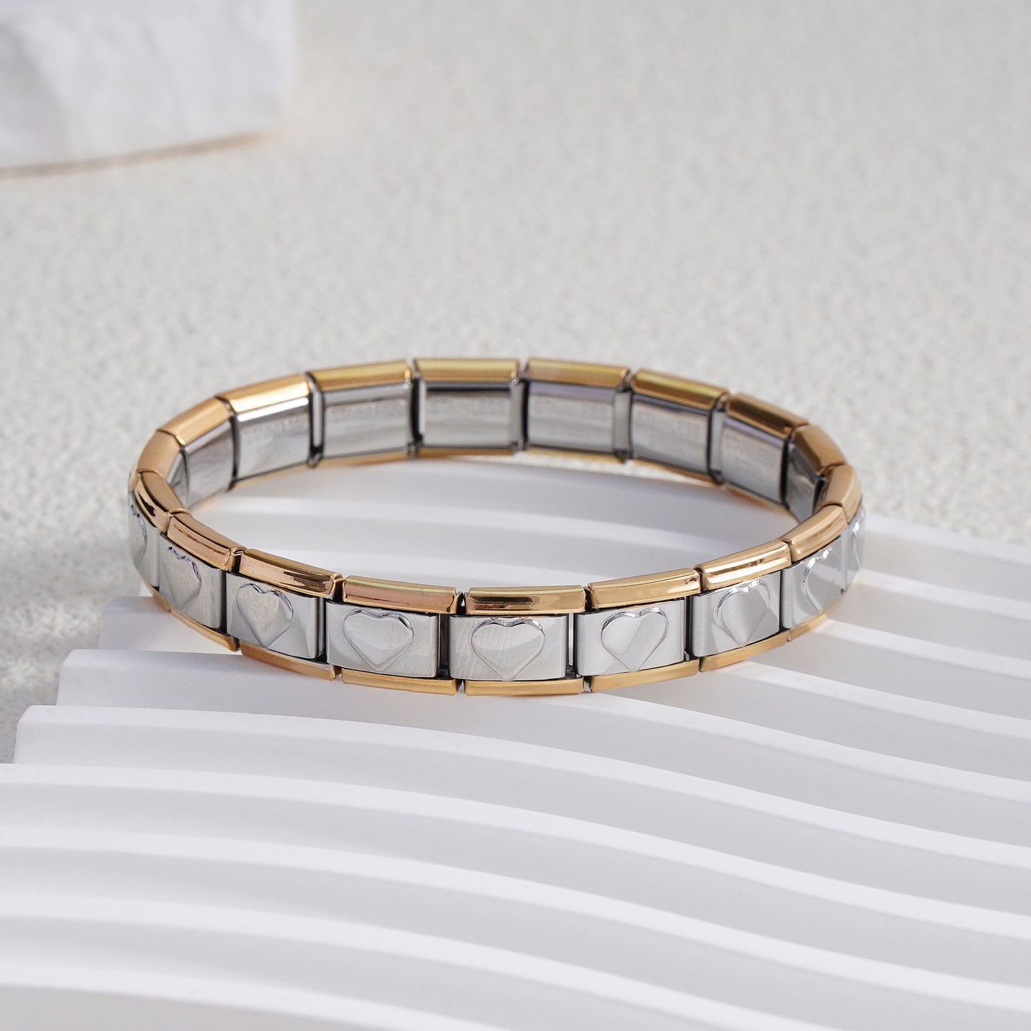 Innovative Classic Module Gold-plated Pattern Stainless Bracelets