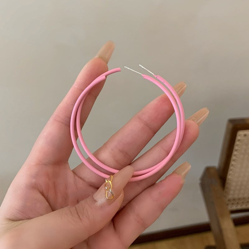 Women's Dopamine Large Hoop Trendy Simple Cold Style Graceful Rings
