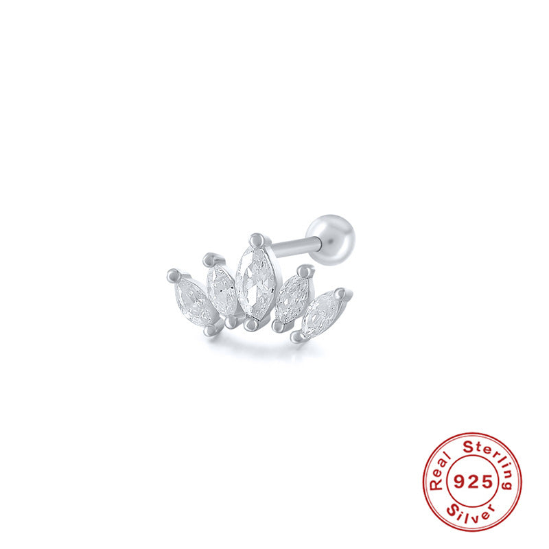 Sier Single Crown Ear Bone Best-selling Earrings