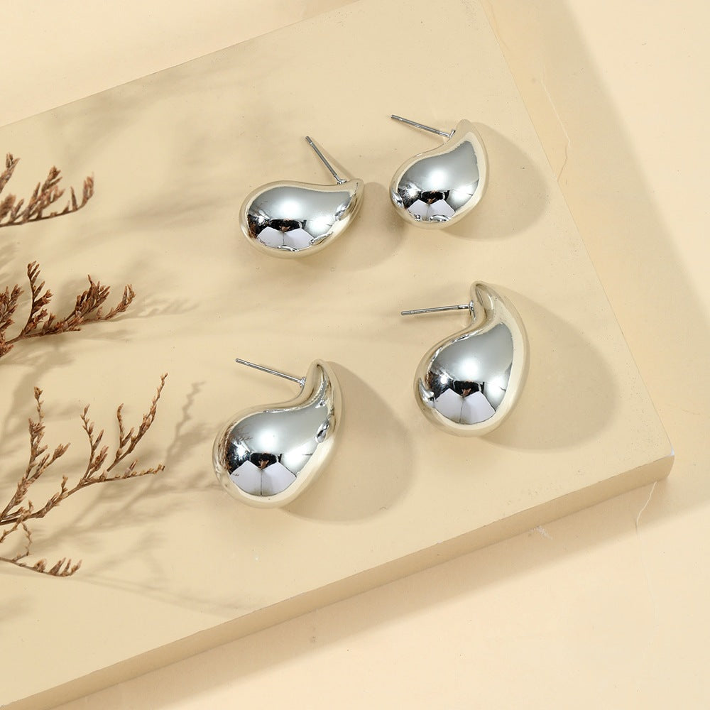 Women's Graceful Simple Gold Water Drop High-grade Earrings