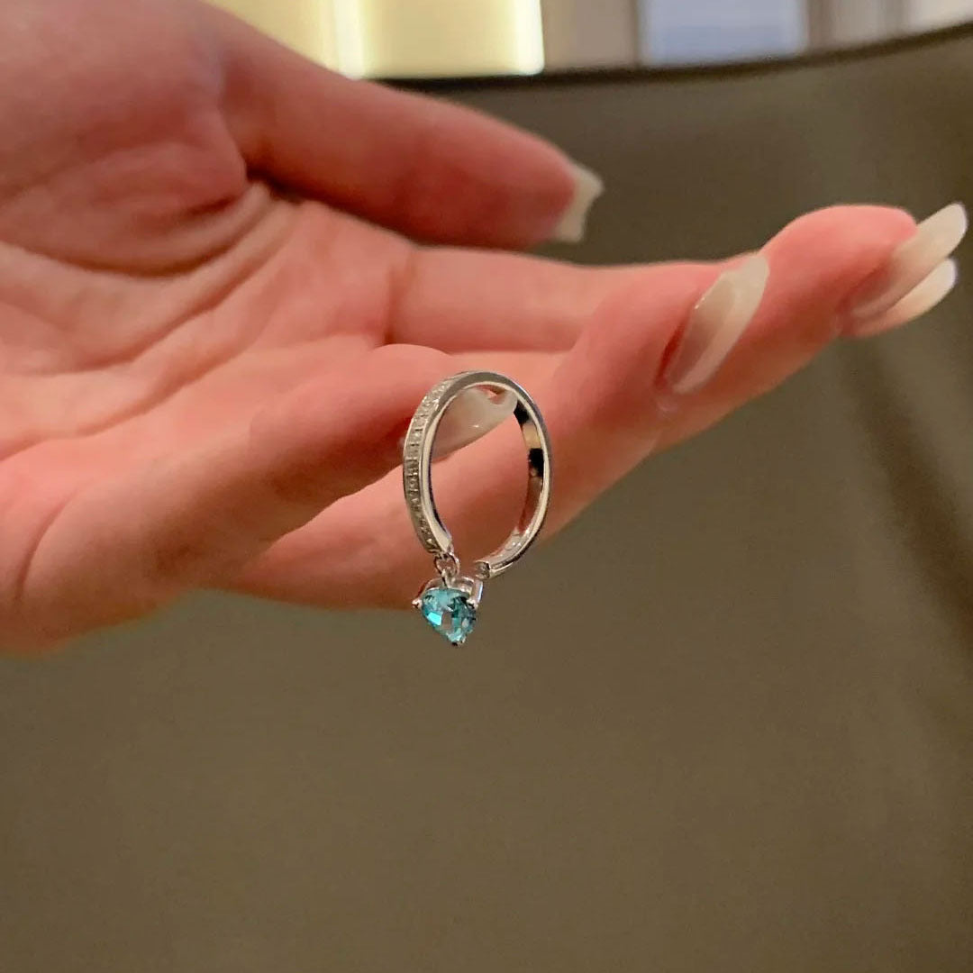 Cultivate Love Tail Mint Green Exquisite Niche Tassel Ring