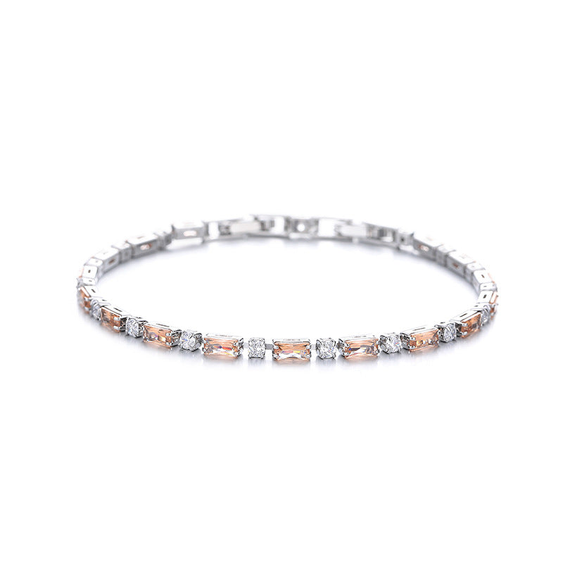 Women's White Yellow Zircon Versatile Light Luxury Bracelets
