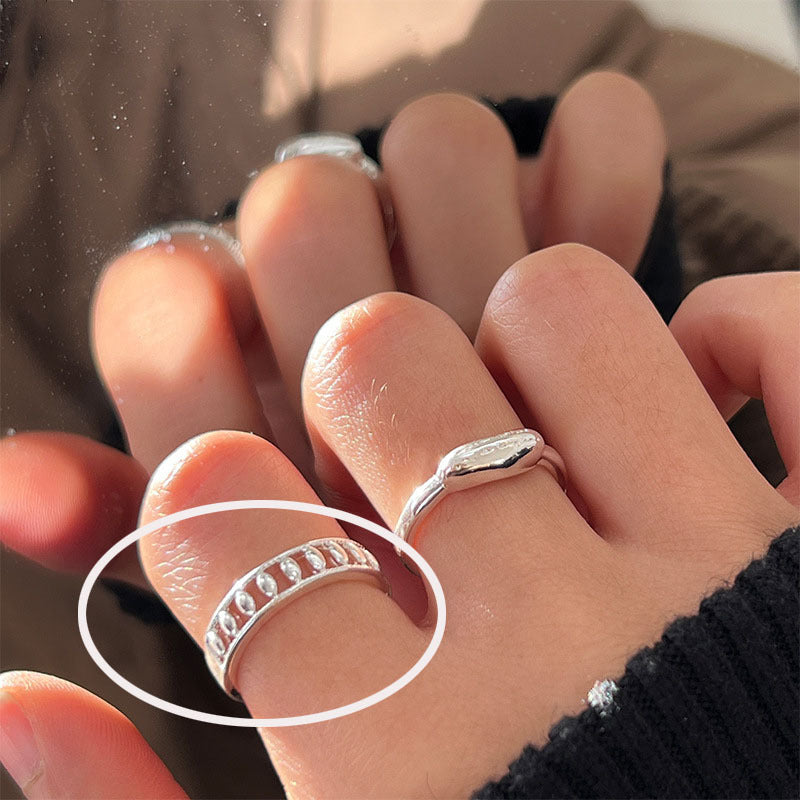 Mix Match Plain Sier Female Index Finger Rings