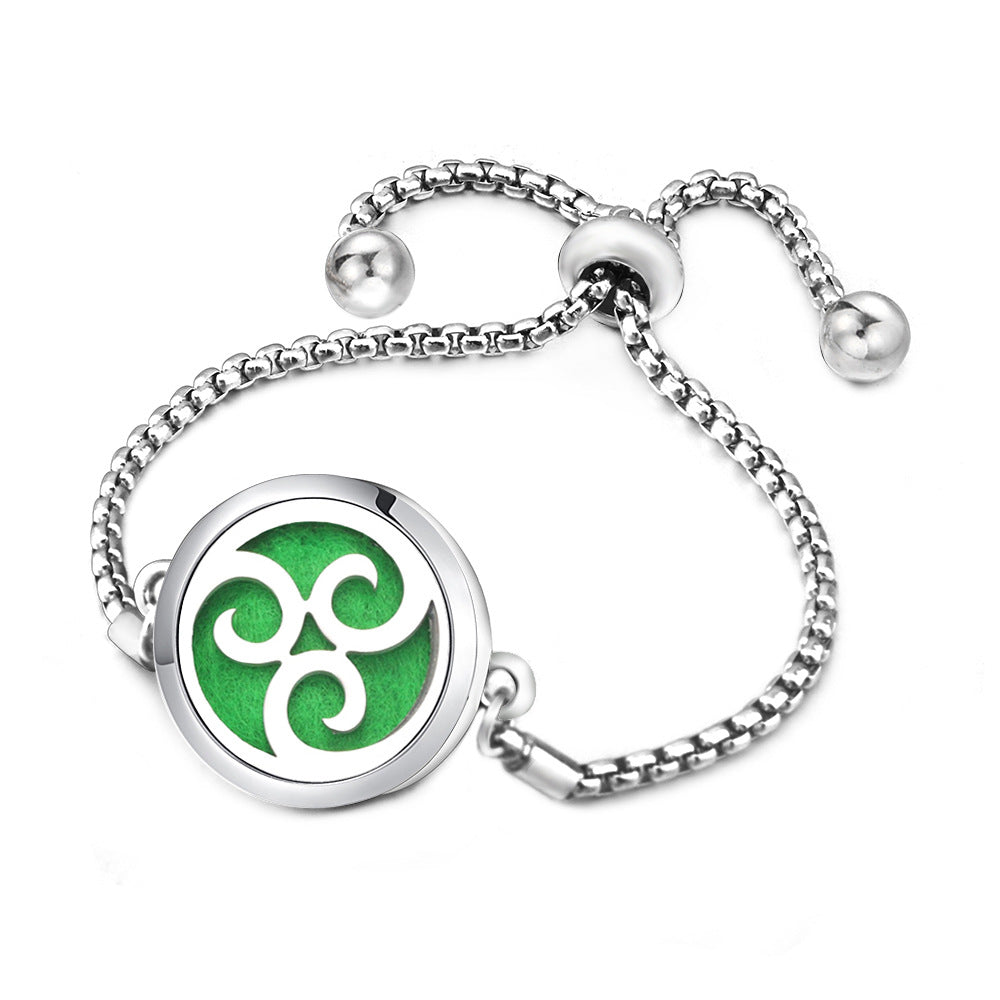 Angel Wings Mosquito Repellent Stainless Steel Essential Oil Perfume Box Bracelet