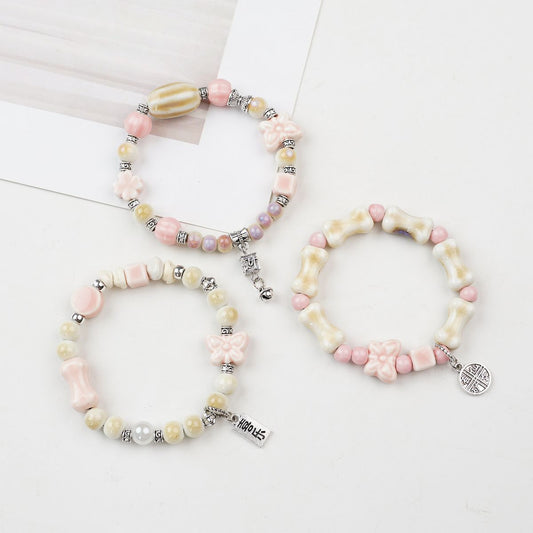 Ceramic Puppy Bone Artistic Fashion Chinese Single Bracelets