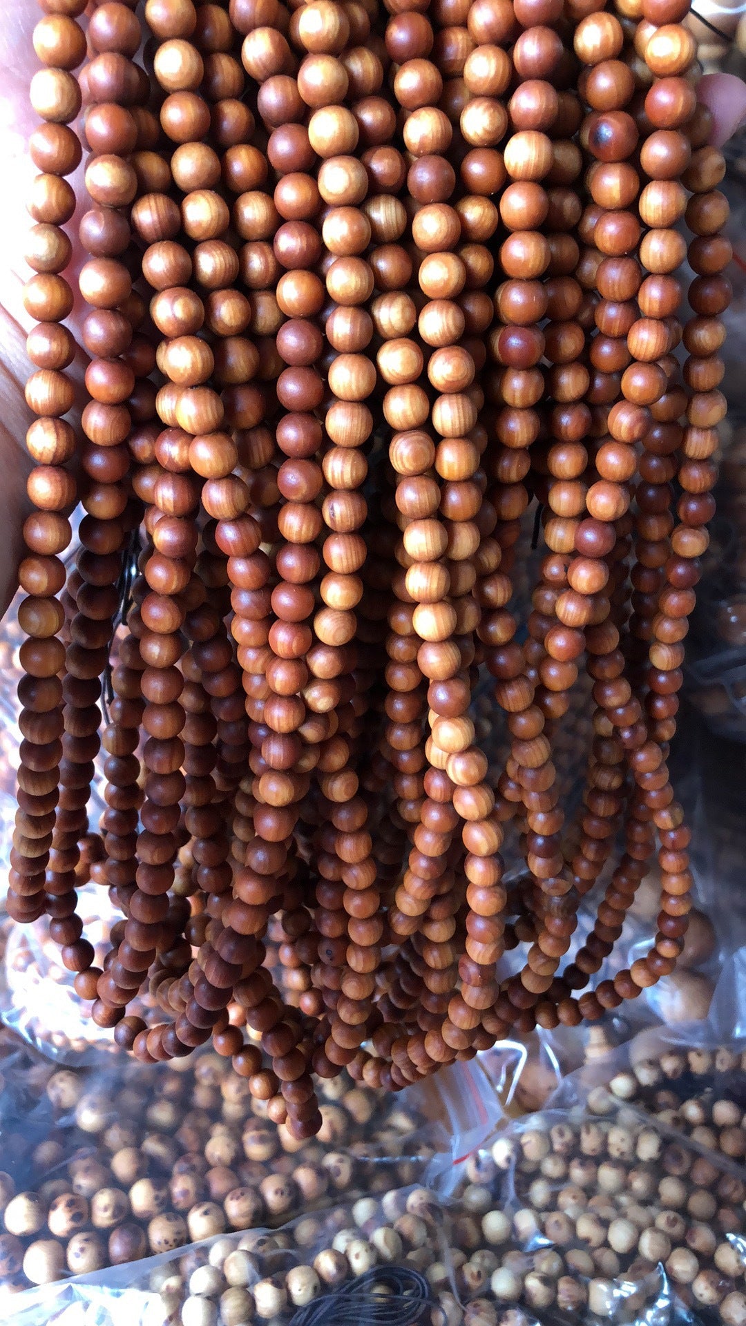 Black Oil High Density Wooden Prayer Beads Gentiana Pattern Bracelet