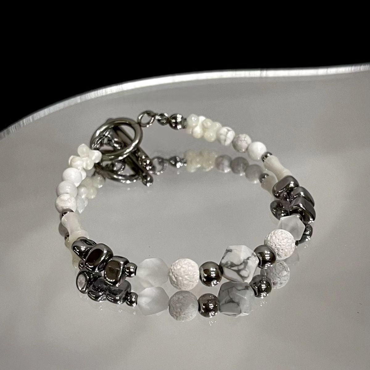 Wu Cold Style Minimalist Niche Black White Lovers Bracelets