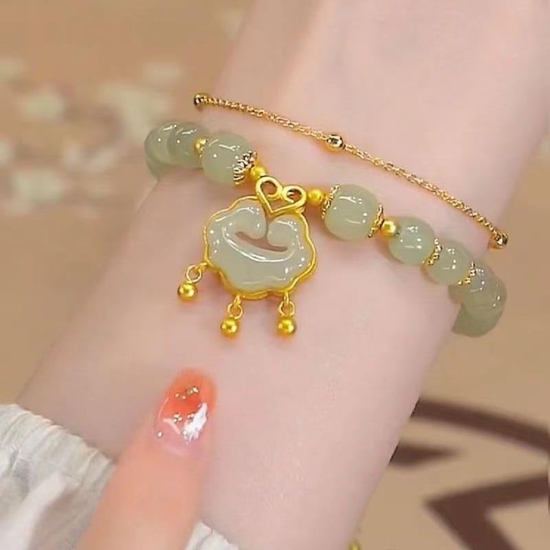 Women's Jade Rabbit Blessing Card For Design Good-looking Girlfriends Bracelets