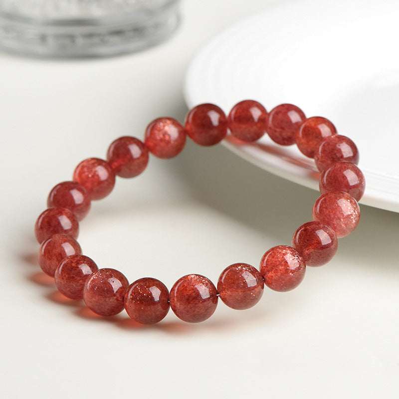 Cool Natural Strawberry Loose Round Beads Jewelry Accessories