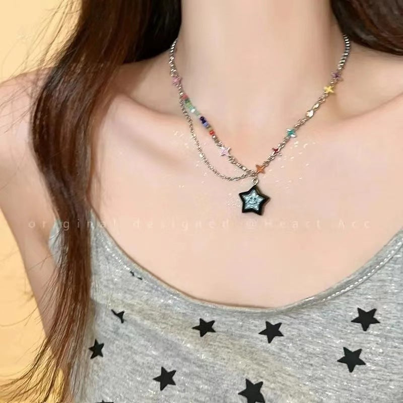 Hot Bow Female Versatile Sense Niche Tassel Temperamental Necklaces