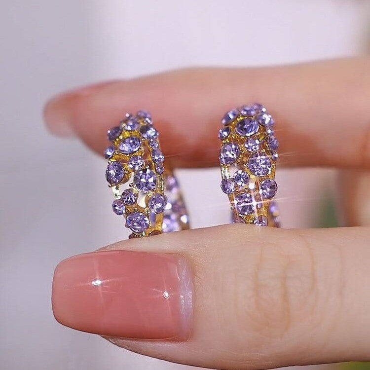 Women's Full Rhinestone Zircon Fashion Niche Unique Ear Buckle