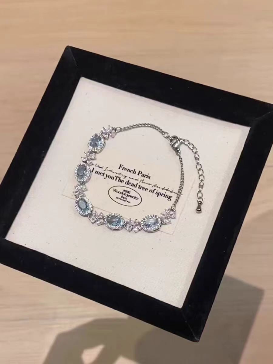 Beautiful Light Luxury High-grade Full Diamond Flash Trendy Temperamental Minority Bracelets