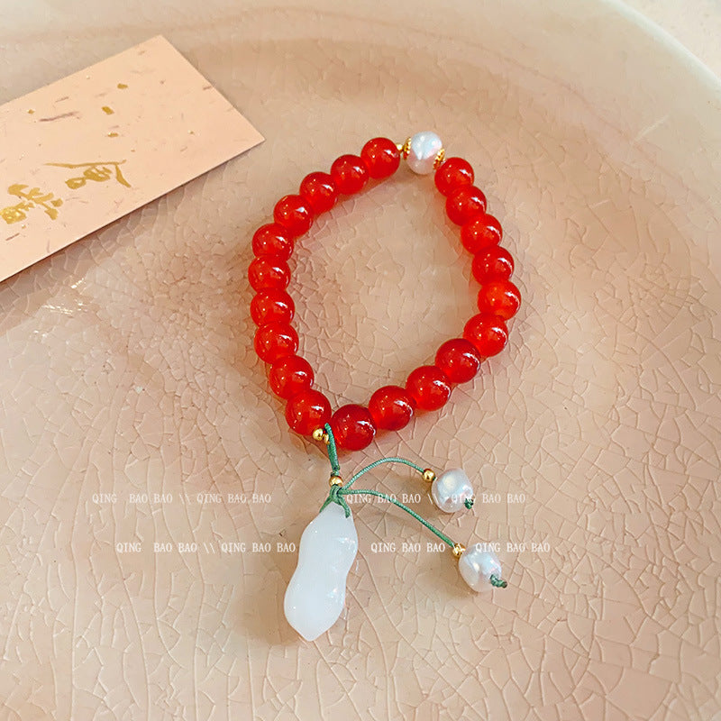 Women's Beaded High-grade Chinese Pearl Grace Butterfly Bracelets