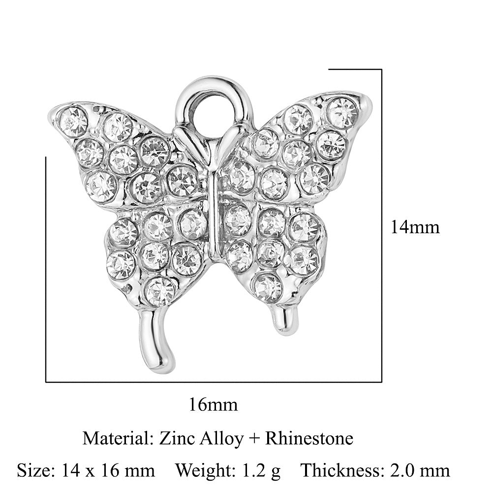 Playing Cards Wings Zinc Alloy Dolphin Pendants