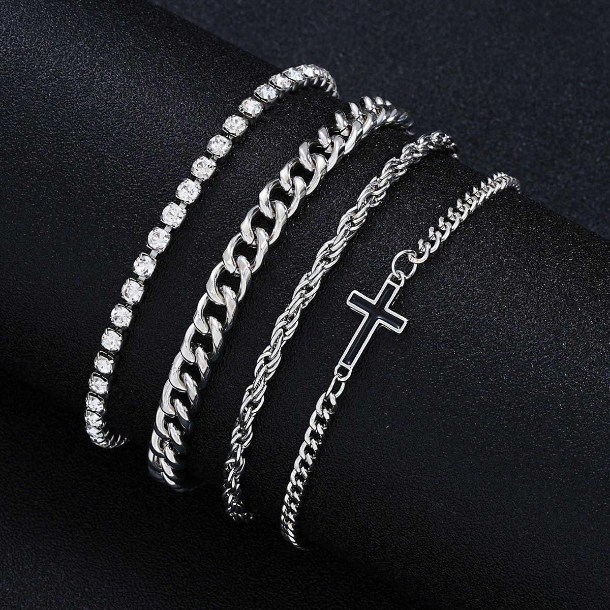 Personalized Cross Zircon Hip Hop Fashion Bracelets
