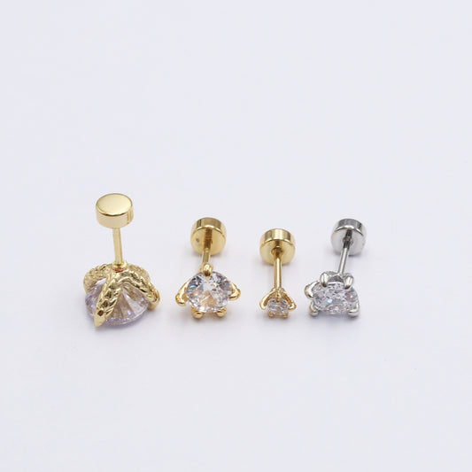 Zircon Ear Bone Pin Finely Inlaid Earrings