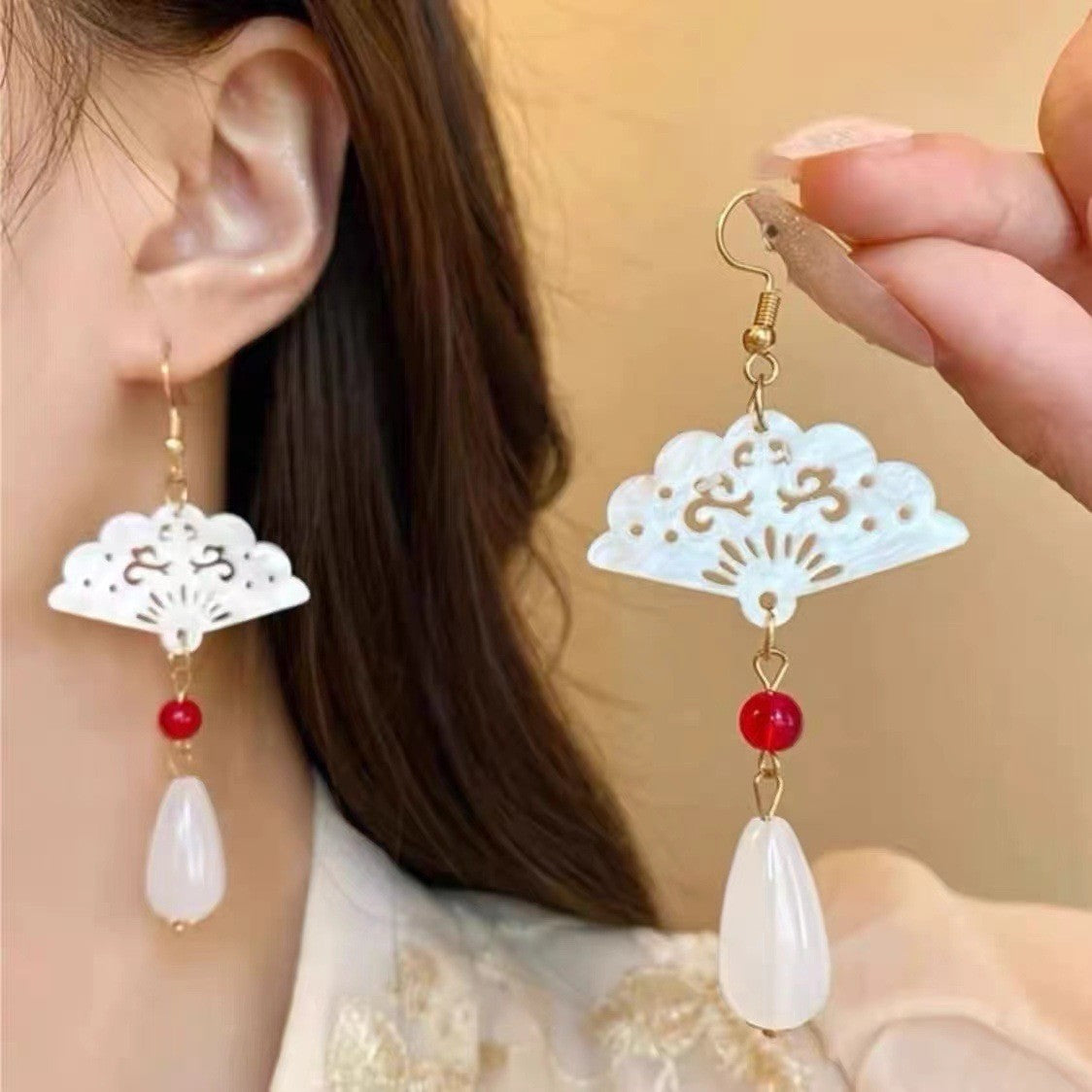 Women's Shaped National Fashion Stylish Water Drop Butterfly Earrings