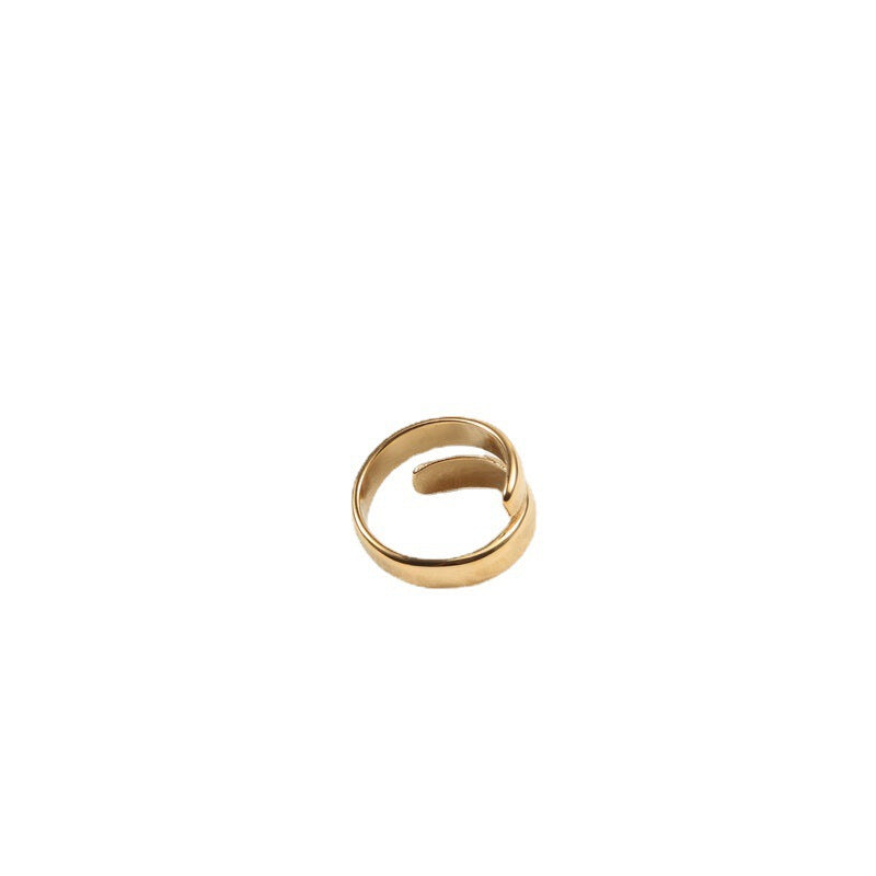 Wind Irregular Glossy Folding Tail Titanium Steel Rings