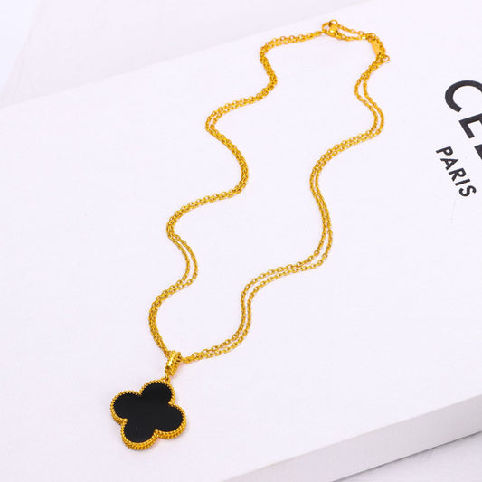 Flower Clover Light Luxury Stainless Steel Necklaces