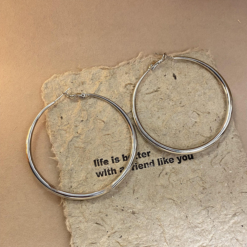 Sier Needle Exaggerated Round Simple Fashion Personalized Cold Style Ear Bracelets