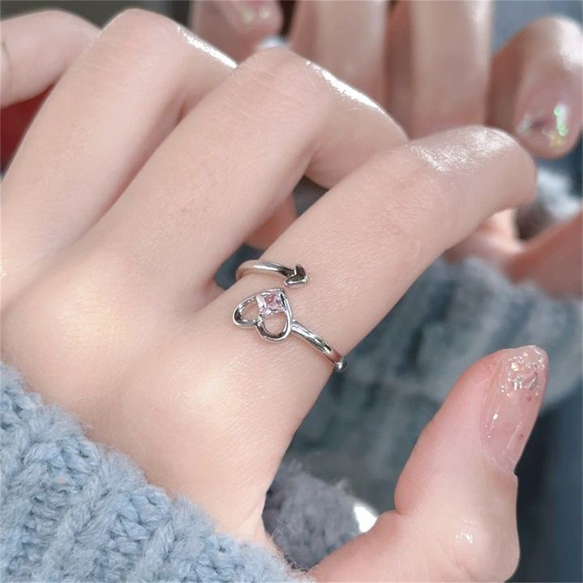 Love Simple Female Design Style Light Luxury High Sense Personalized Rings