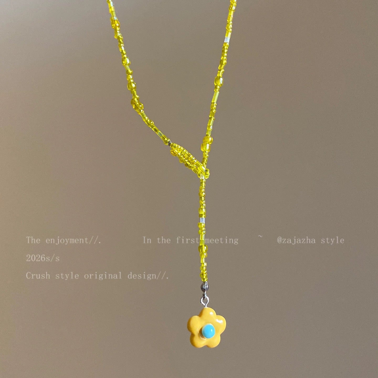 Women's Dopamine Flower Beaded For Sweet Cute Clavicle Chain Super Nice Necklaces