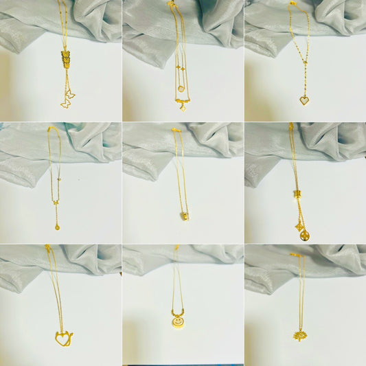 Full Body Titanium Steel Elegant Collection Gold Necklaces