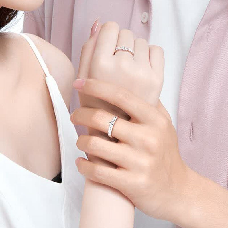 Prince Rose Couple Female Male Design Opening Rings