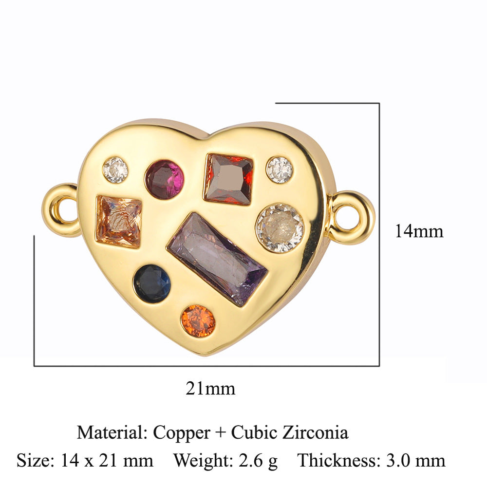 Cross Copper Zircon Devil's Eye Ornament Pendants