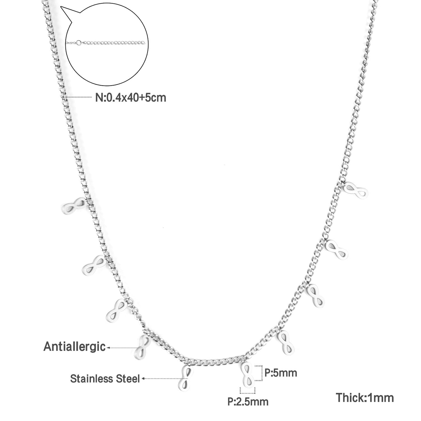 Niche High-grade Simple Temperamental Geometric Electroplated Stainless Necklaces