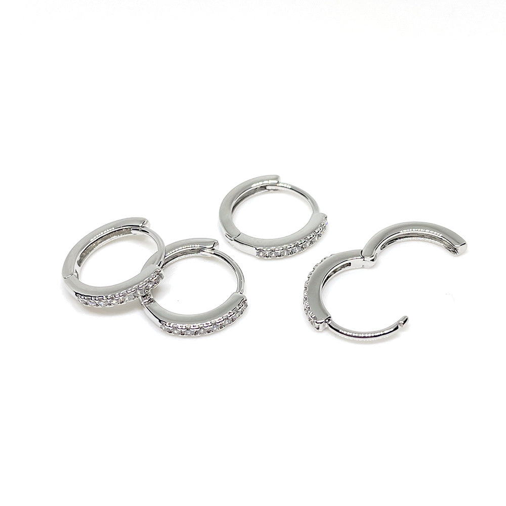 Retention Gilded Clip Micro Inlaid Zircon Material Simple Ear Buckle