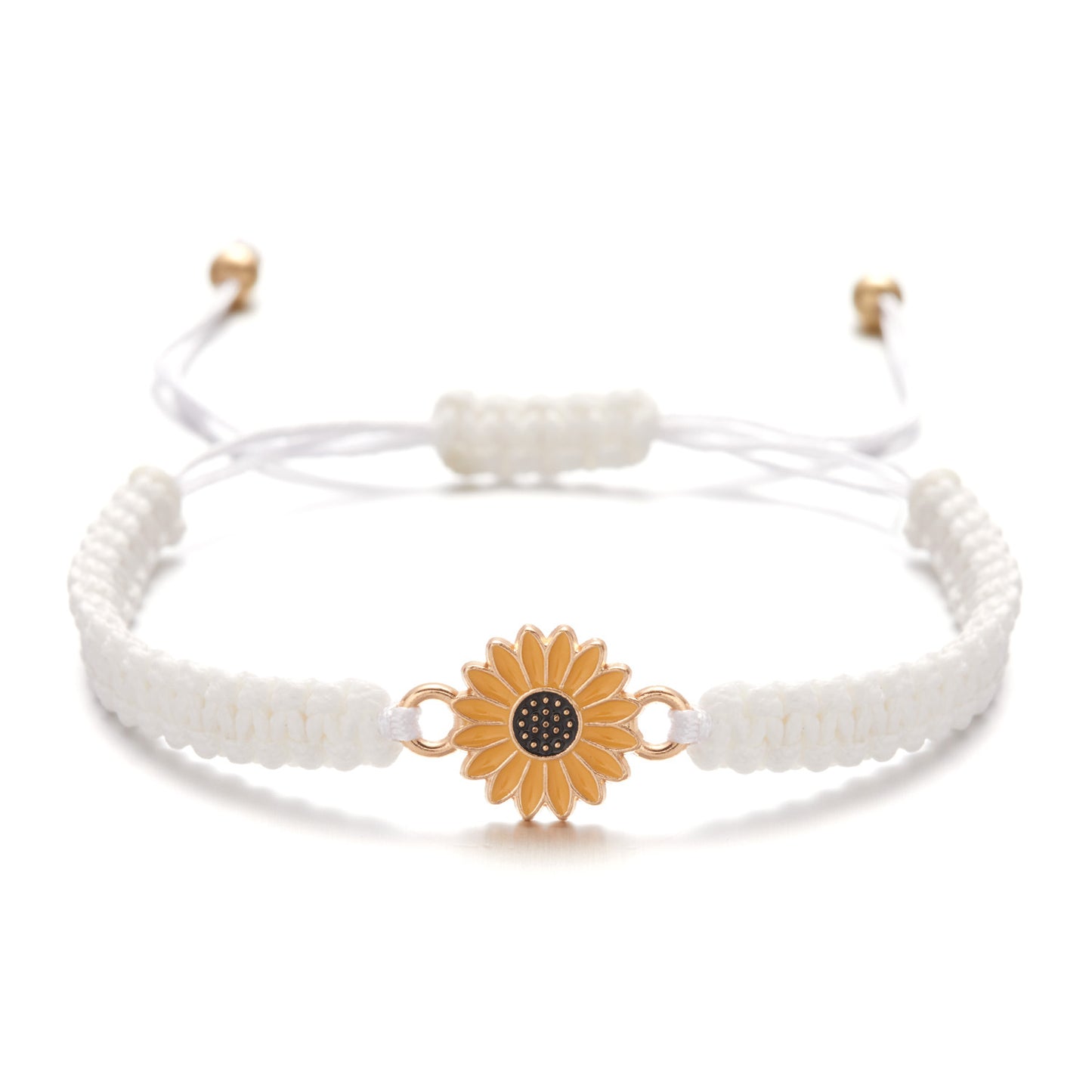 Handmade Woven Sunflower Fashion Daisy Couple Bracelets