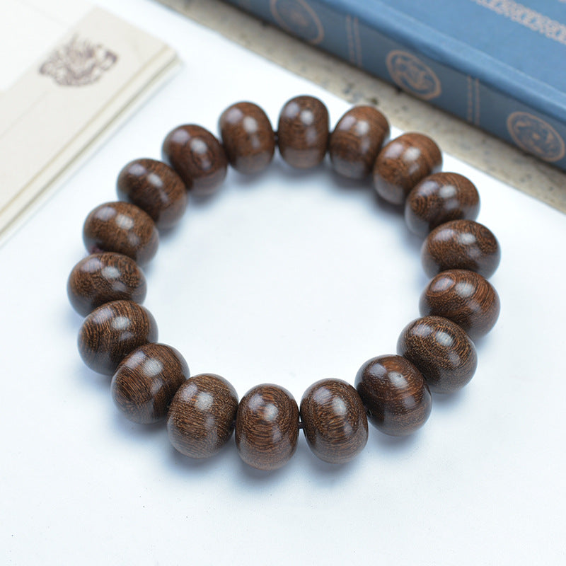 Men's Abacus Beads Night Moonstone Jade Sandalwood Bracelet