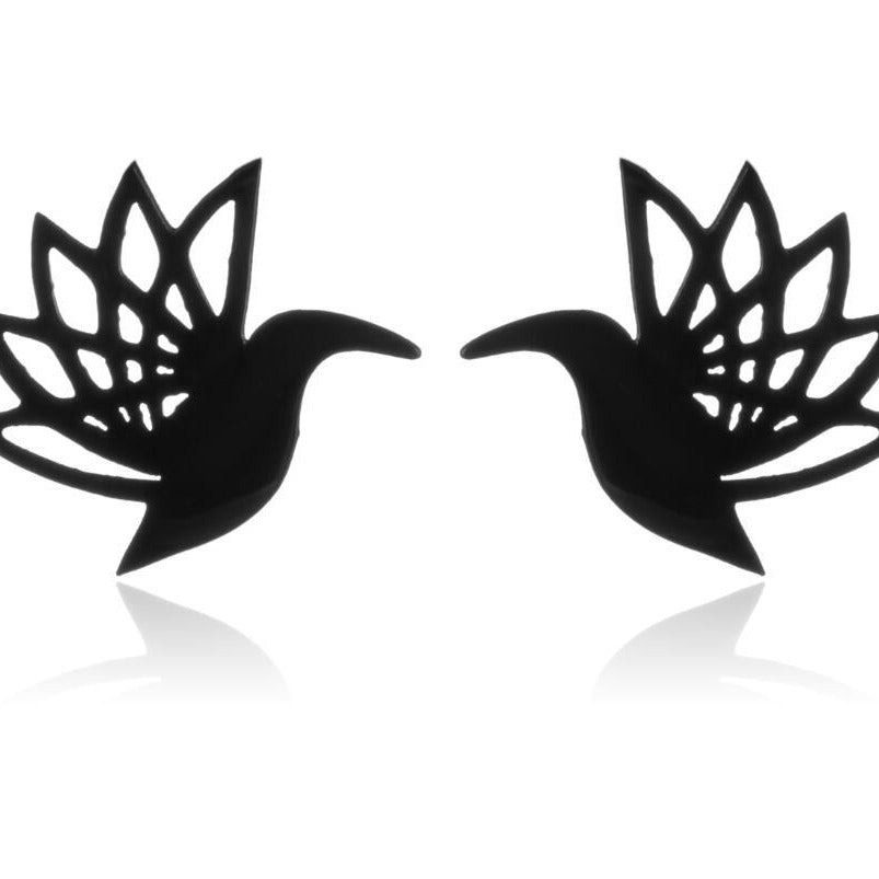 Stainless Steel Ghost Batman Small Animal Umbrella Stud Earrings