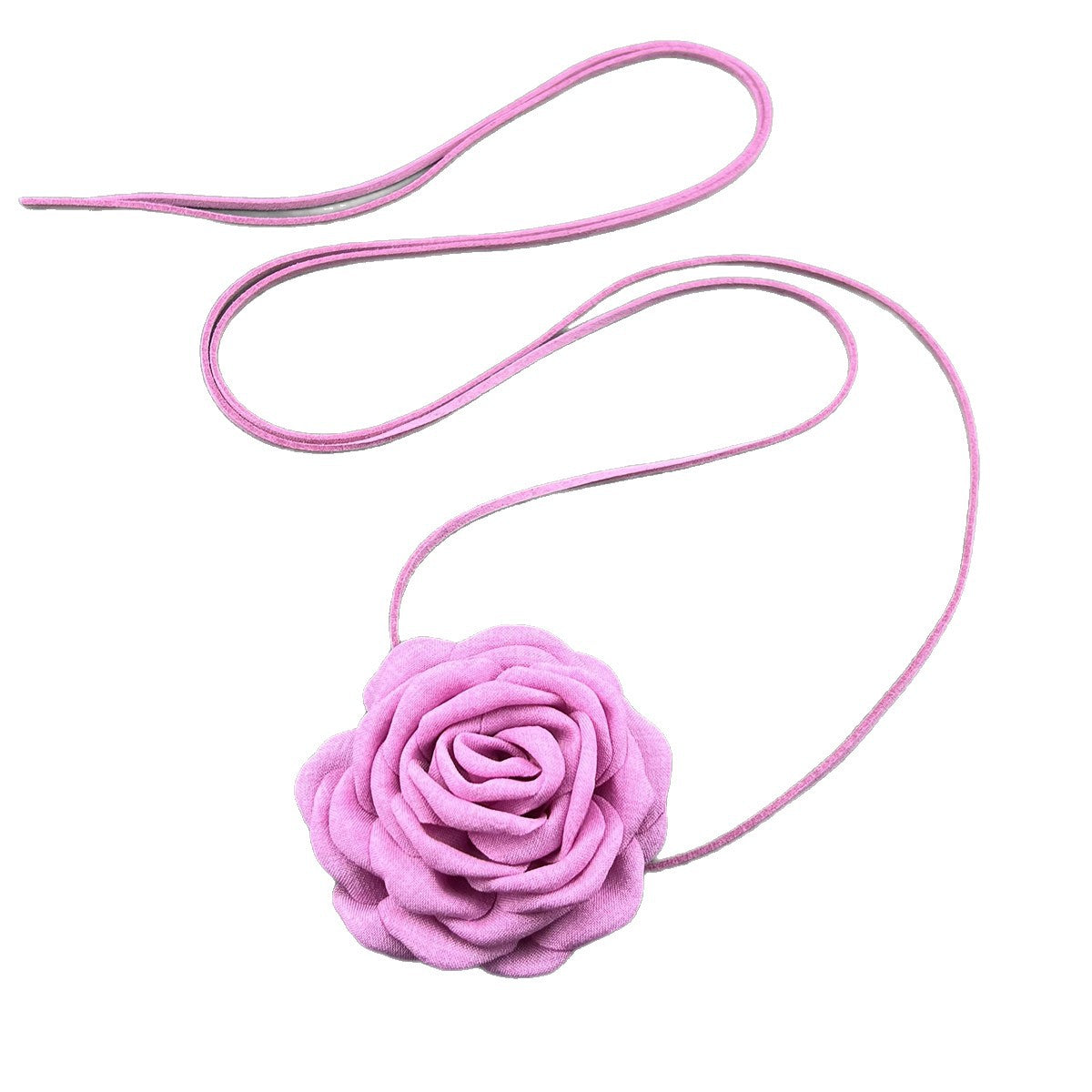 Women's Flower Strap Three-dimensional Rose Collar French Necklace