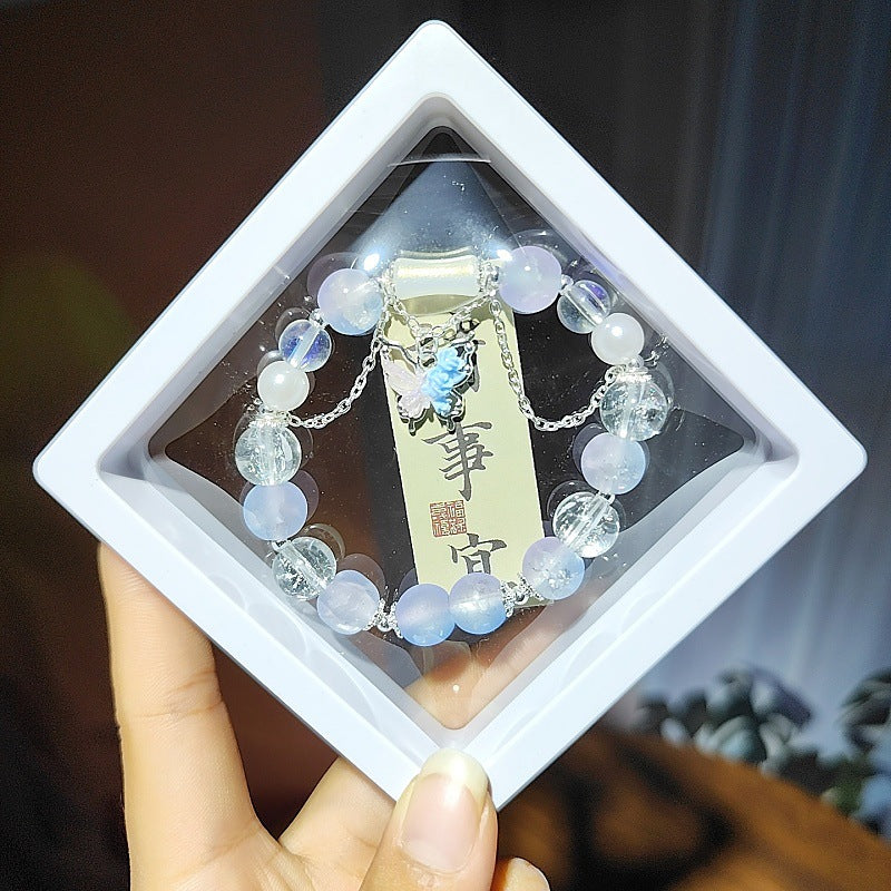 Moon Beads Glazed Gift Box Crystal Night Market Bracelets