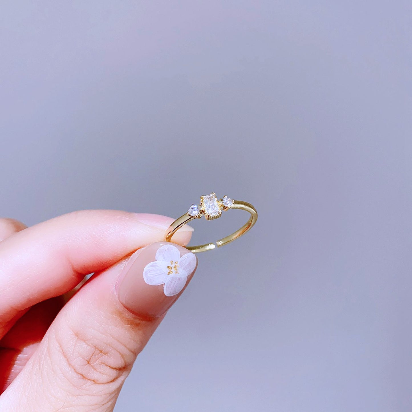 Light Luxury Minority Design Colorful Gemstone Rings
