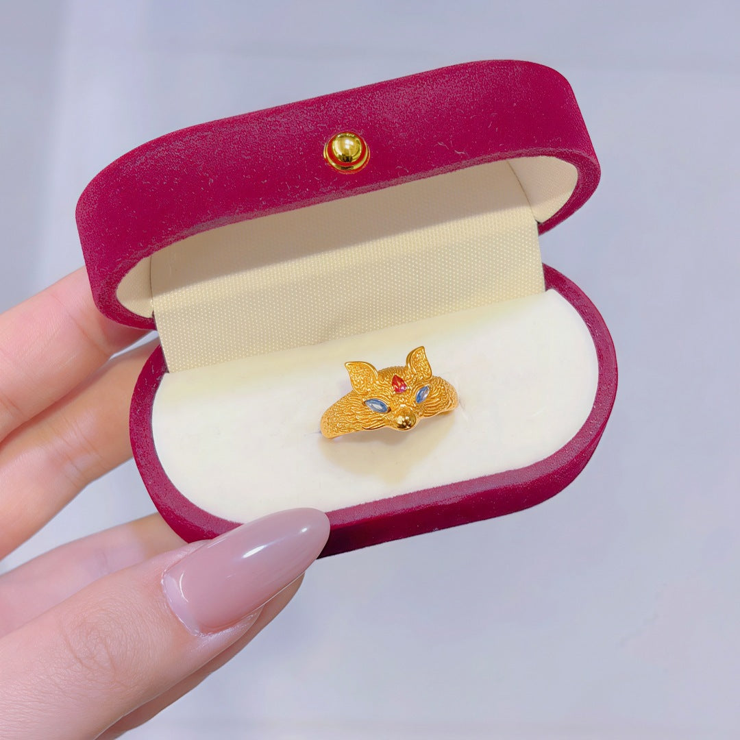 Women's Alluvial Gold Retro Affordable Luxury Design Brass Plated Fashion Ring