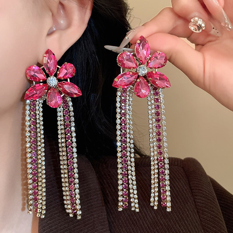 Cheese Pleated Fashionable Casual Style Ear Hook Earrings