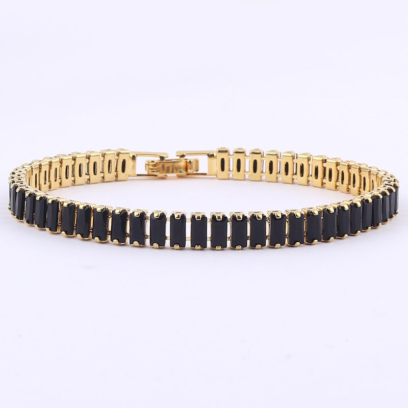 Women's Colorful Solid Color Zircon Full Diamond Bracelet