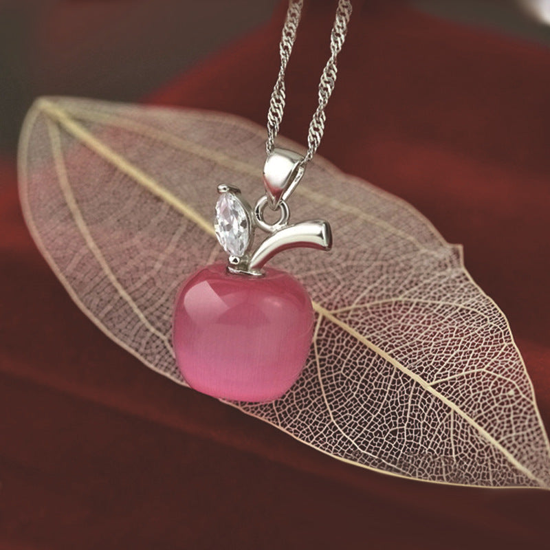 Apple Opal Popular Ornament Pink Crystal Pendants