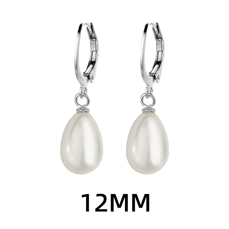 Water Drop Pearl High-grade Graceful Niche Design Earrings