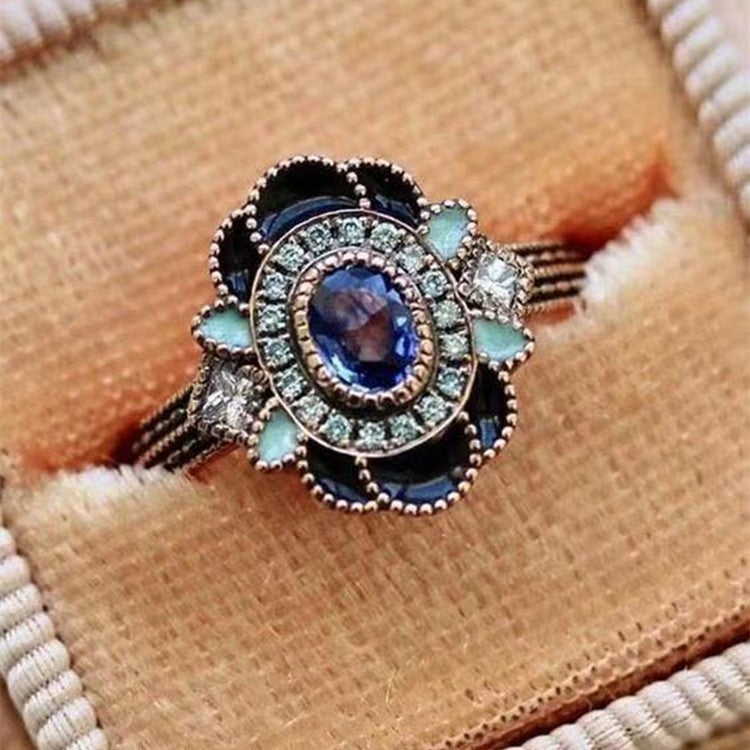 Women's Square White Sapphire Zircon Fashion Hand Rings