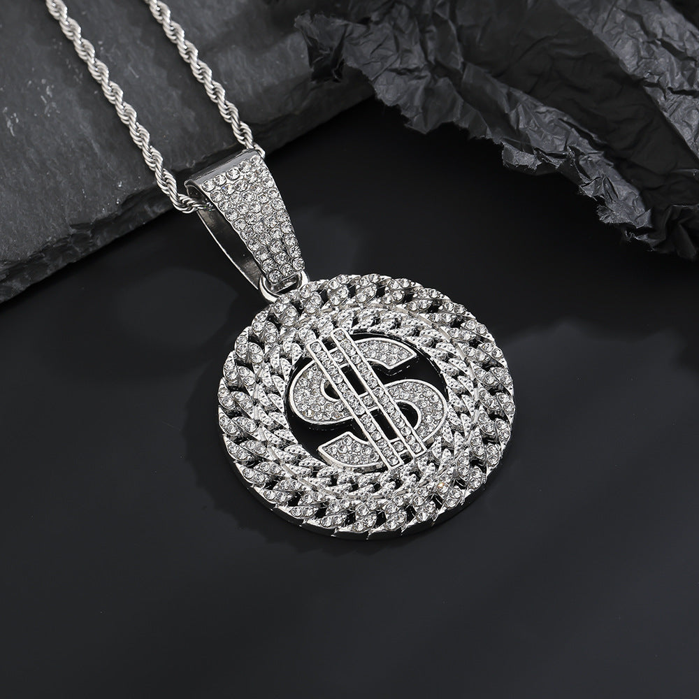 Men's Hop Style Personalized Dollar Diamond Cuban Pendants