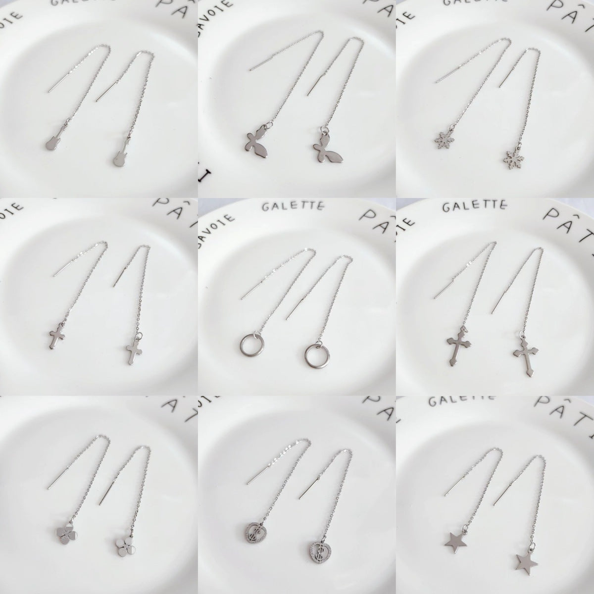 Women's Elegant Simple Titanium Steel High Quality Color Retaining Ear Line