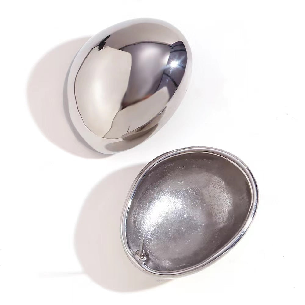 Plated Real Gold Exaggerated Light Luxury Female Niche Design Stud Earrings
