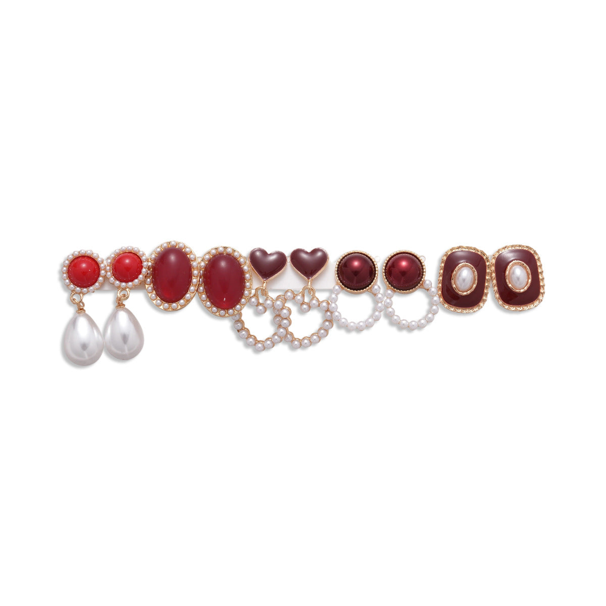 Women's Round Flower Pearl Light Luxury High-grade Earings Earrings