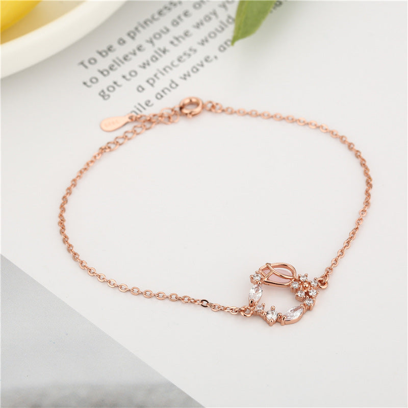 Luo Chen Fashion Korean Rose Flower Female Simple Bracelet