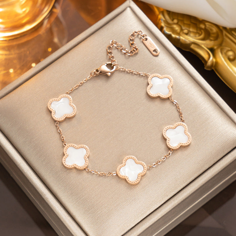 Diamond Rose Gold Fashion Charm Pork Bracelet